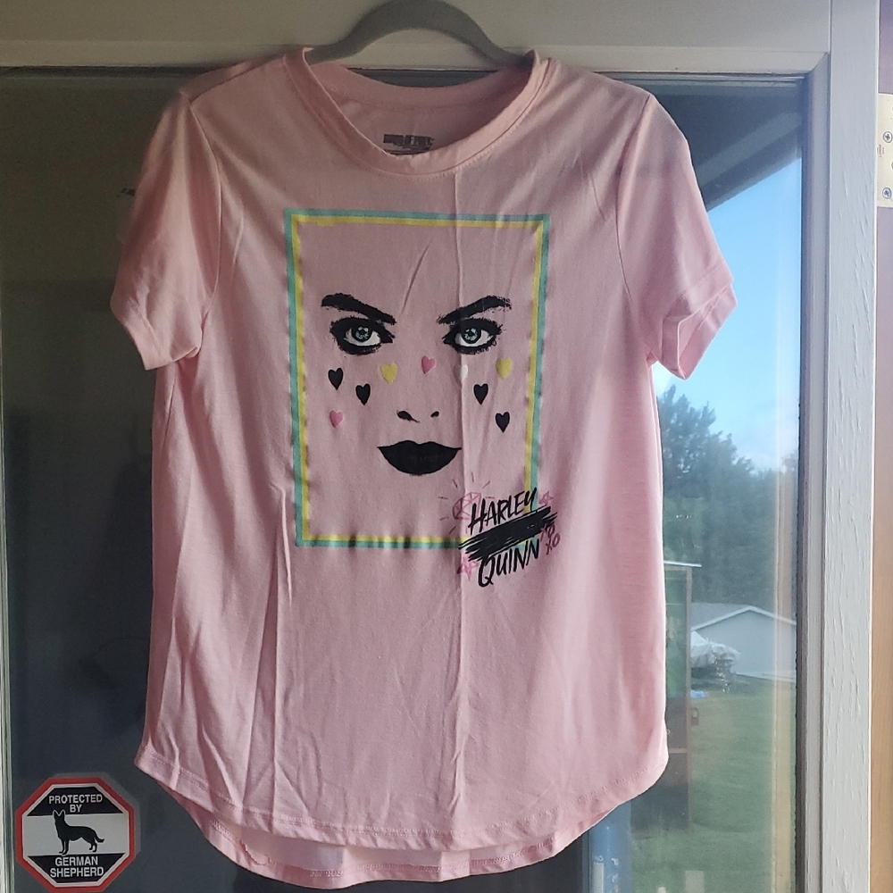Pink Graphic T-Shirt with Face Design